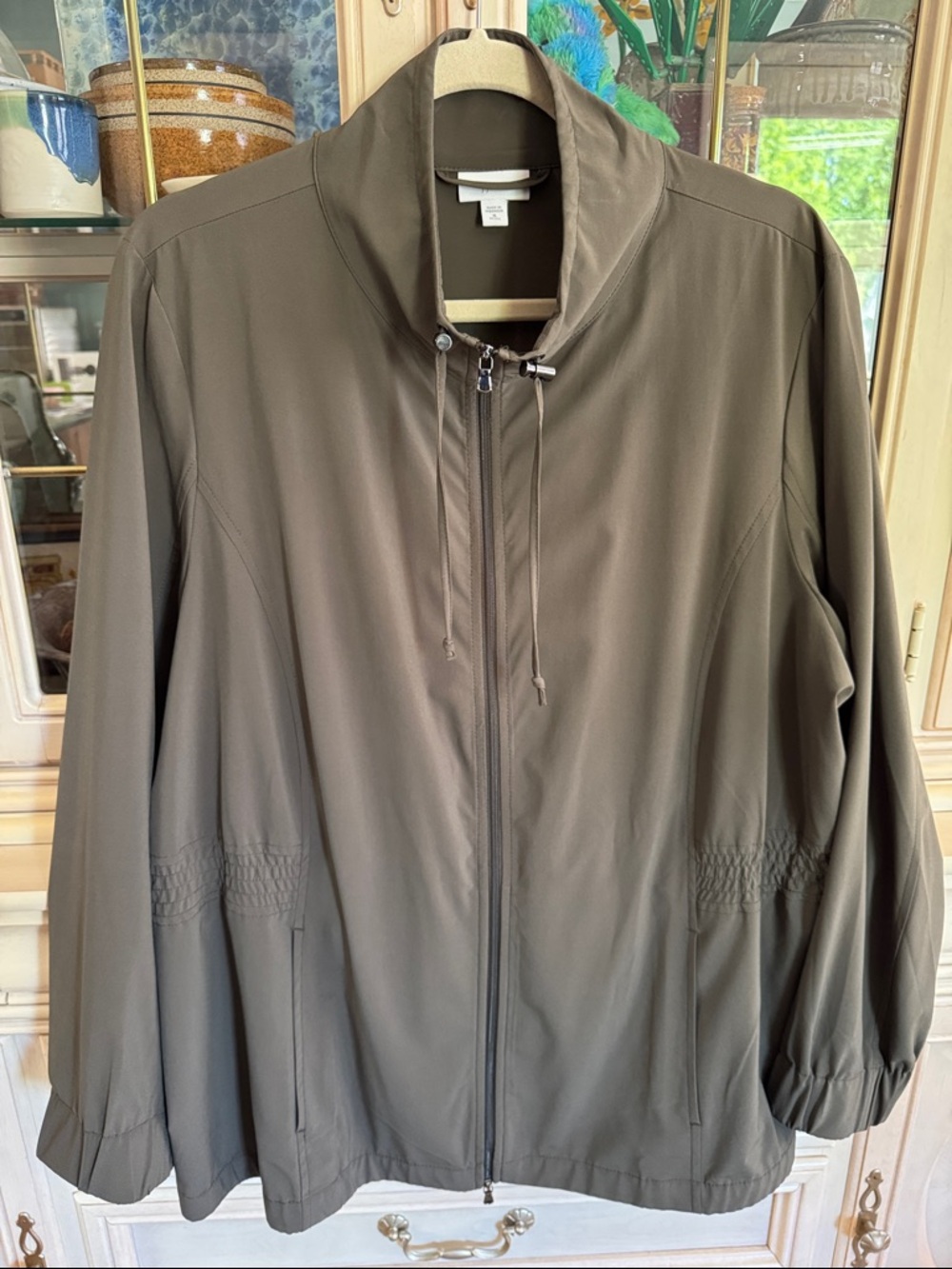 J. Jill Olive Utility Drawstring Jacket